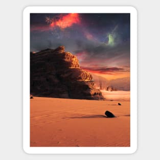 Starry Desert Sunset Sticker